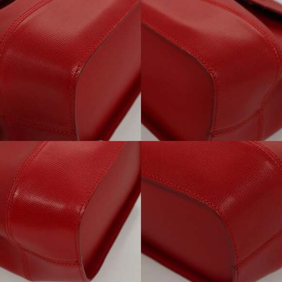 DIOR Hand Bag Leather Red Gold - Picture 10 of 12